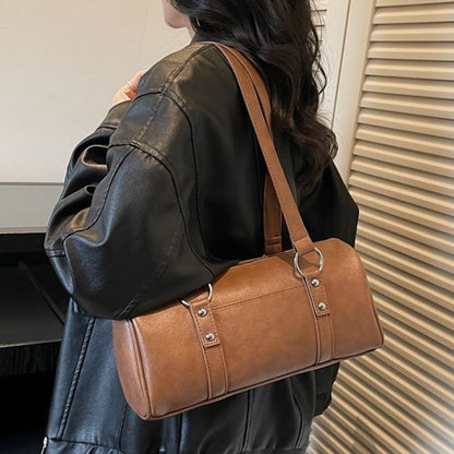 Faux Leather Shoulder Bag