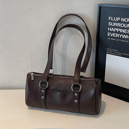 Faux Leather Shoulder Bag