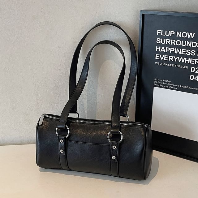 Faux Leather Shoulder Bag