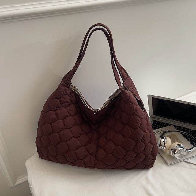 Quilted Plain Shoulder Bag