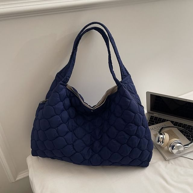 Quilted Plain Shoulder Bag