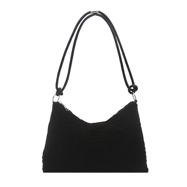 Plain Textured Shoulder Bag