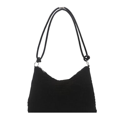 Plain Textured Shoulder Bag