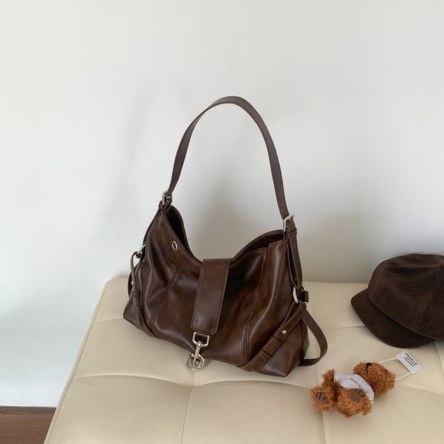 Buckle Panel Crossbody Shoulder Bag