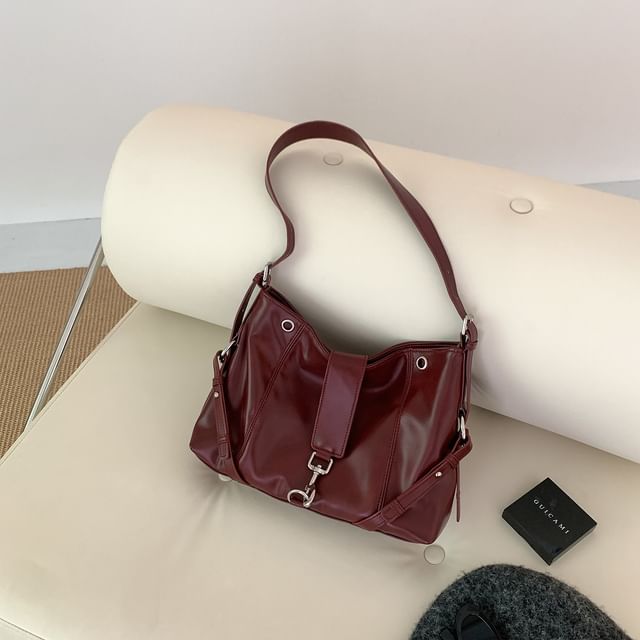 Buckle Panel Crossbody Shoulder Bag