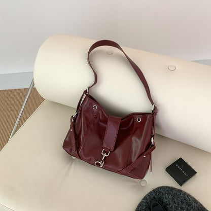 Buckle Panel Crossbody Shoulder Bag