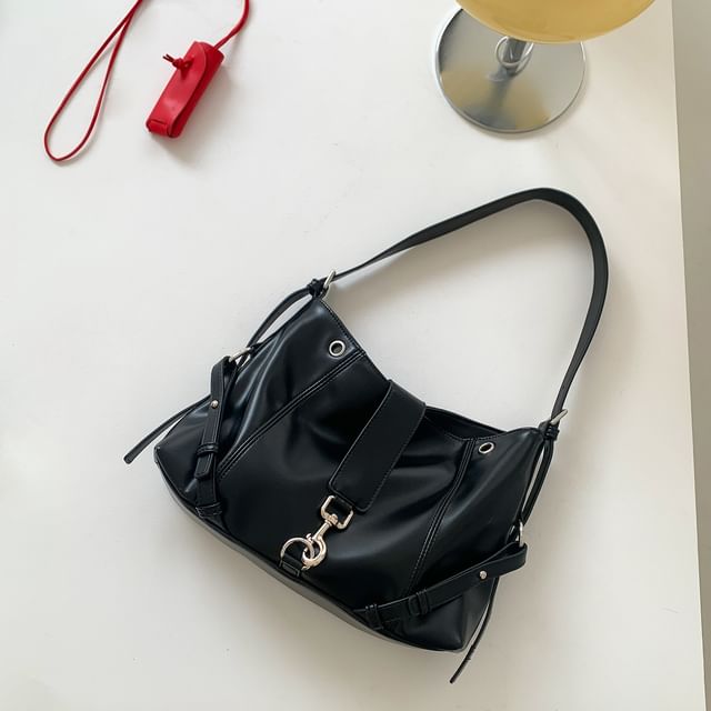 Buckle Panel Crossbody Shoulder Bag