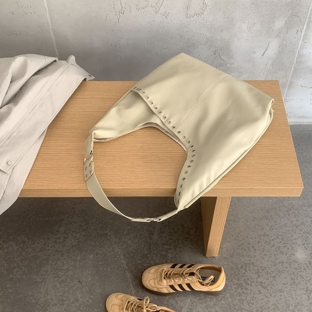 Grommet Panel Shoulder Bag