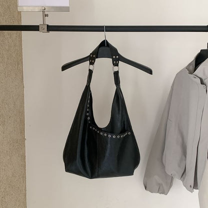 Grommet Panel Shoulder Bag