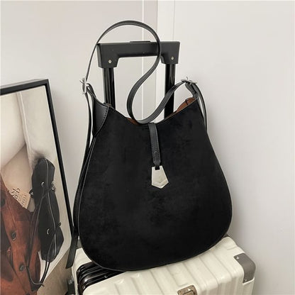 Faux Suede Shoulder Bag