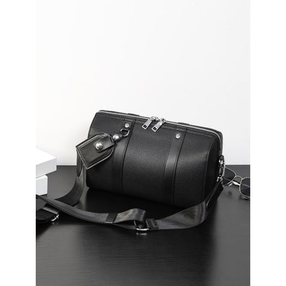 Faux Leather Plain Crossbody Bag