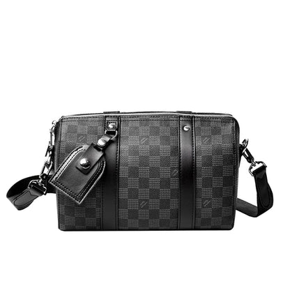 Faux Leather Plain Crossbody Bag