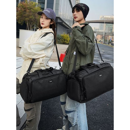 Faux Leather Duffel Bag