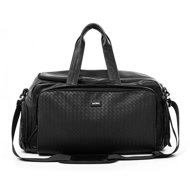 Faux Leather Duffel Bag