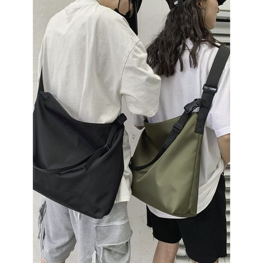 Plain Fabric Crossbody Bag