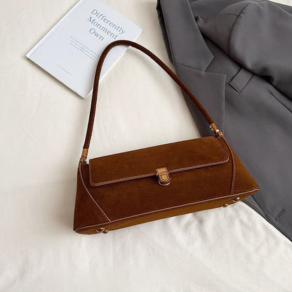 Flap Faux Suede Shoulder Bag