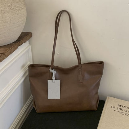 Faux Leather Tote Bag