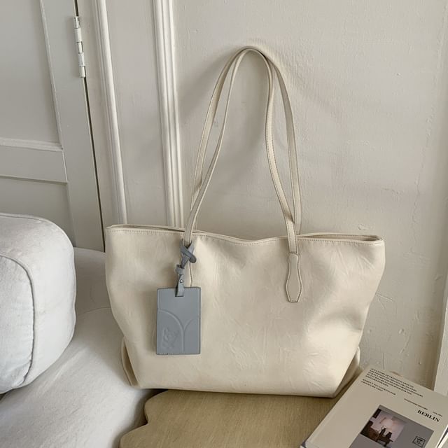 Faux Leather Tote Bag