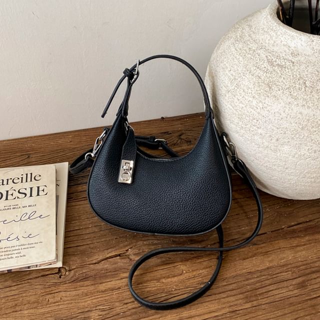 Plain Faux Leather Hobo Bag
