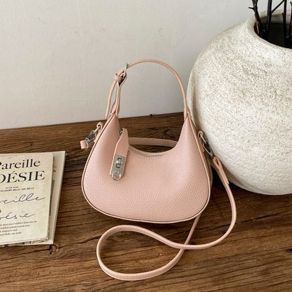 Plain Faux Leather Hobo Bag