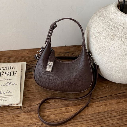 Plain Faux Leather Hobo Bag