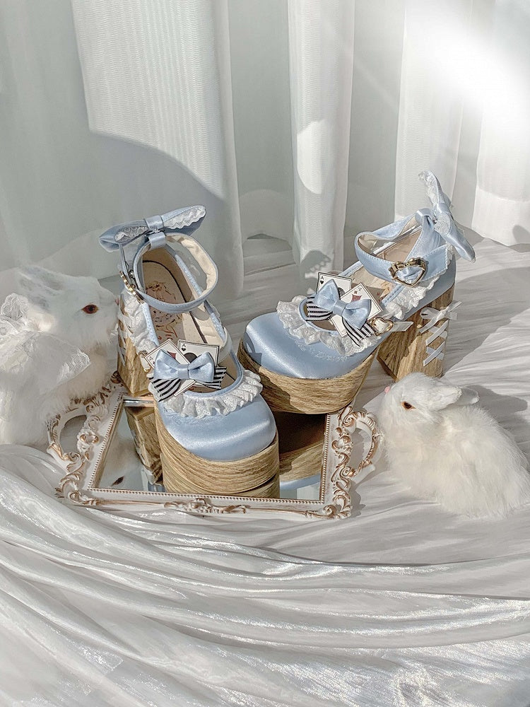 Alice in Wonderland Vibes Alice Blue Sweet Lolita Platforms Mary Janes
