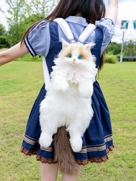 Plush Large Realistic - Cat Size Bag Backpack/Crossbody