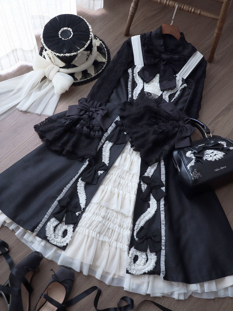 Black Bell Sleeve Lace Lolita Blouse - NnSTAR