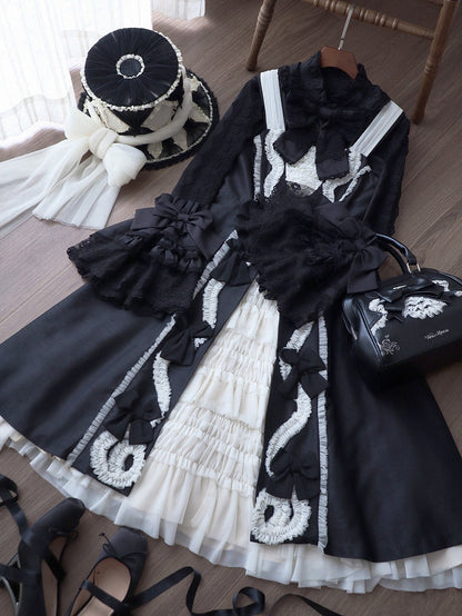 Black Bell Sleeve Lace Lolita Blouse - NnSTAR