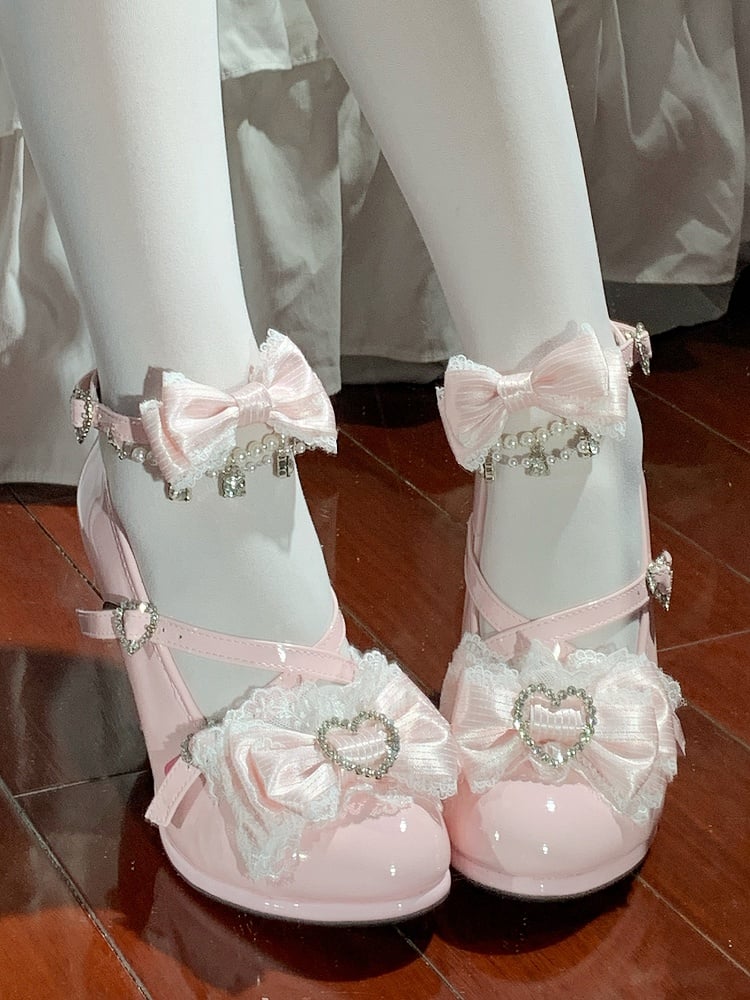 Heel Hime-Kei Pink with Heels High Heart-shaped