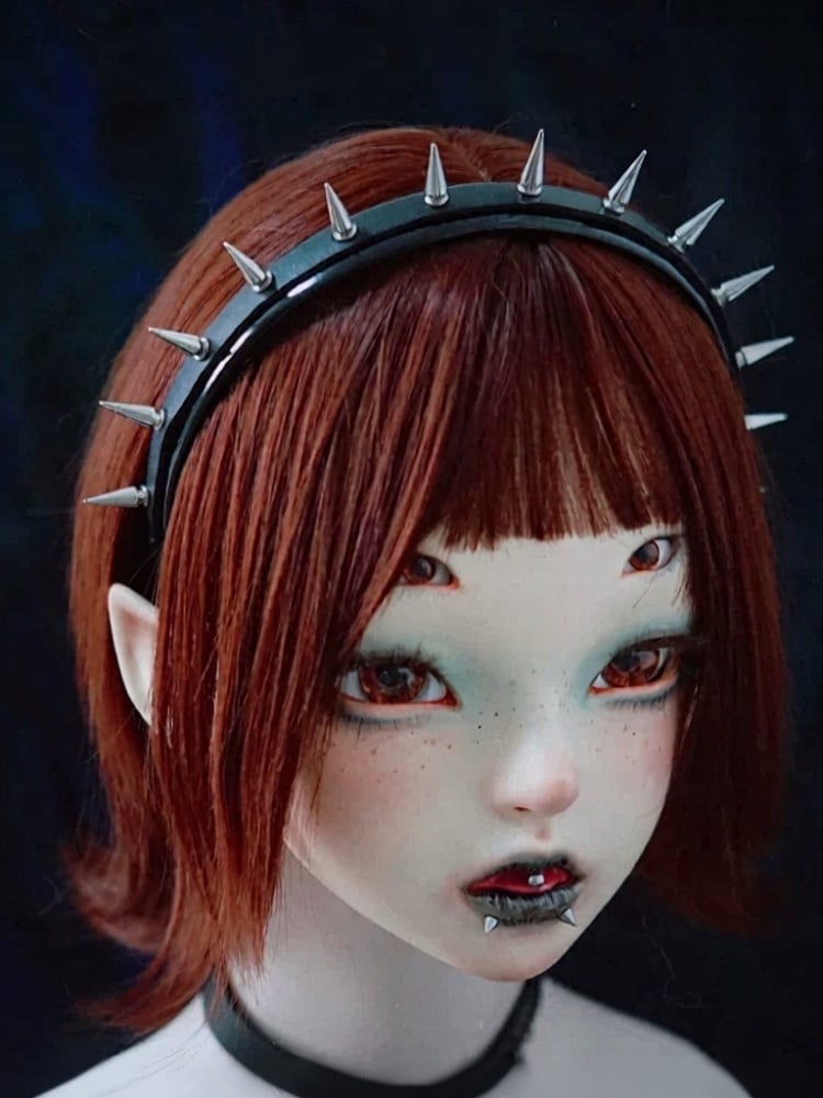 Punk Black KC Headband with Spike Accents - Strange Sugar