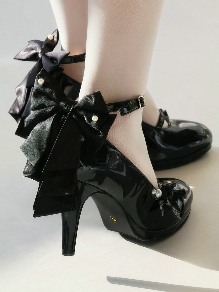 Decor Lolita Janes High-heel Classic Black with Rose Mary