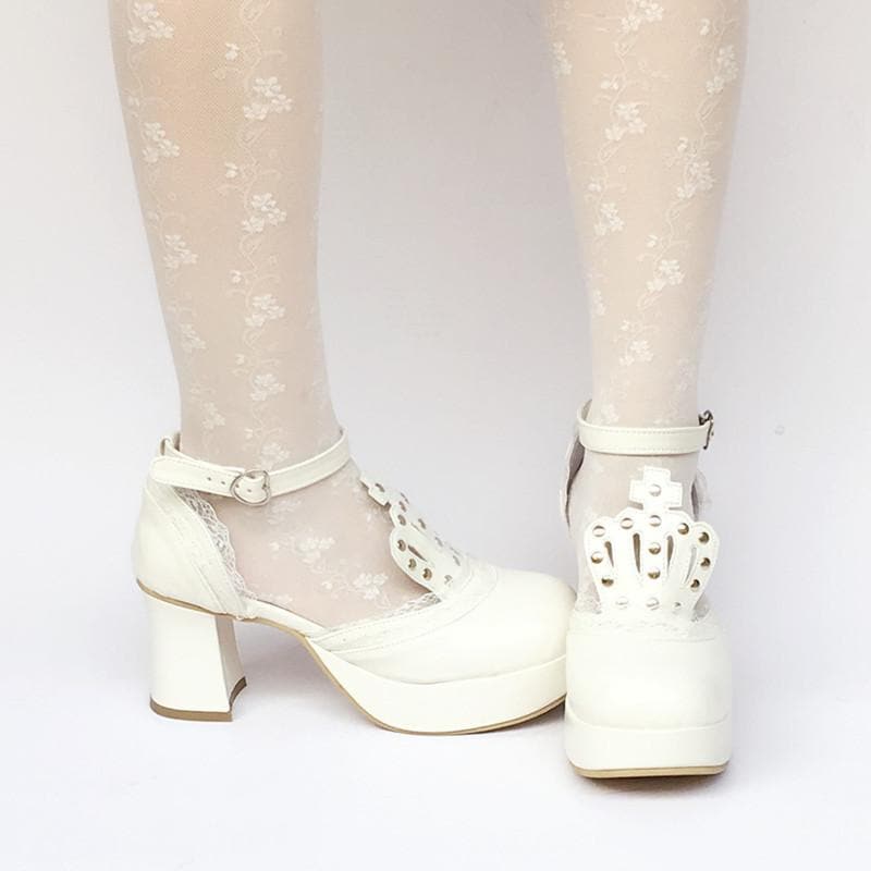 Made White Crown Princess Custom Platform SP168283 Shoes