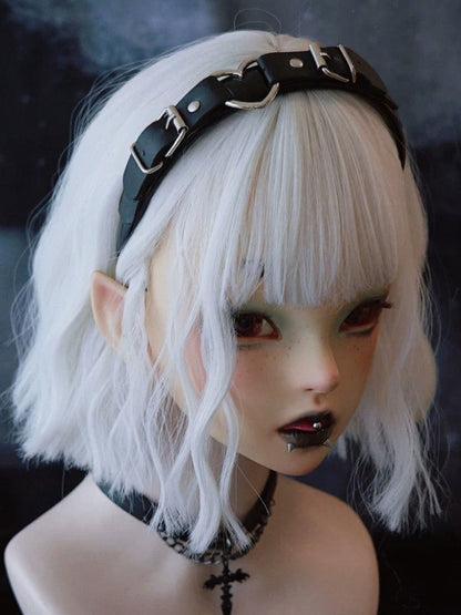 Punk Black Leather KC with Metal Buckles - Strange Sugar