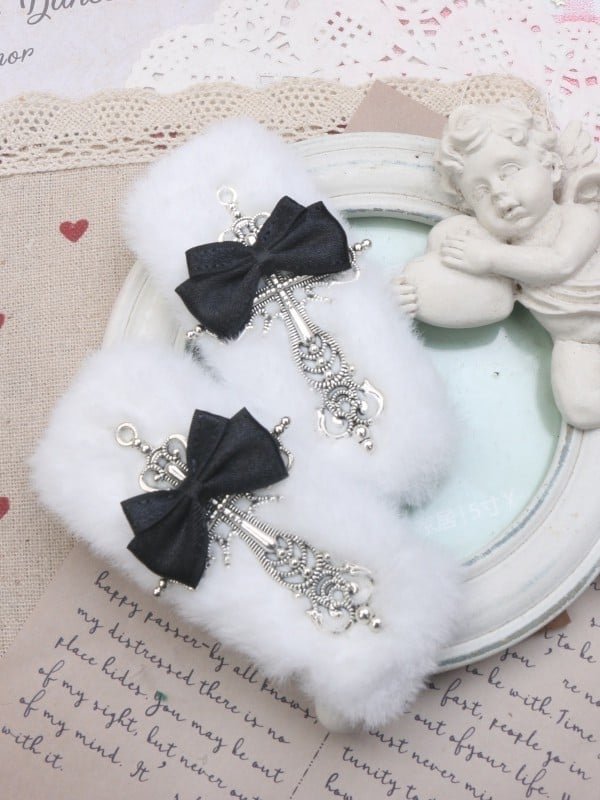 Options Color Cross Kei 4 Plush Jirai Bow Hairclip