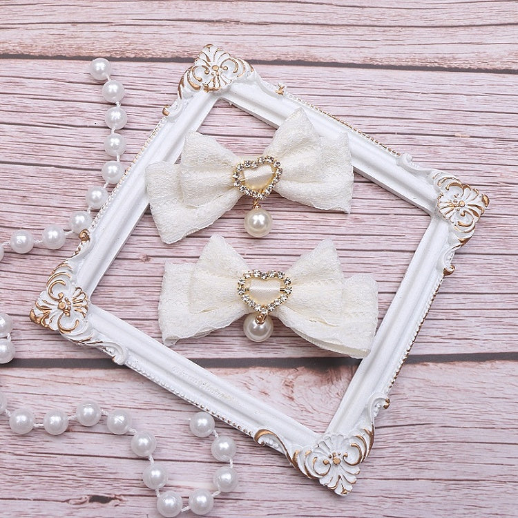 Bowknot Pearl Options Color Kei 10 Hairclip Rhinestone Jirai Lace Heart
