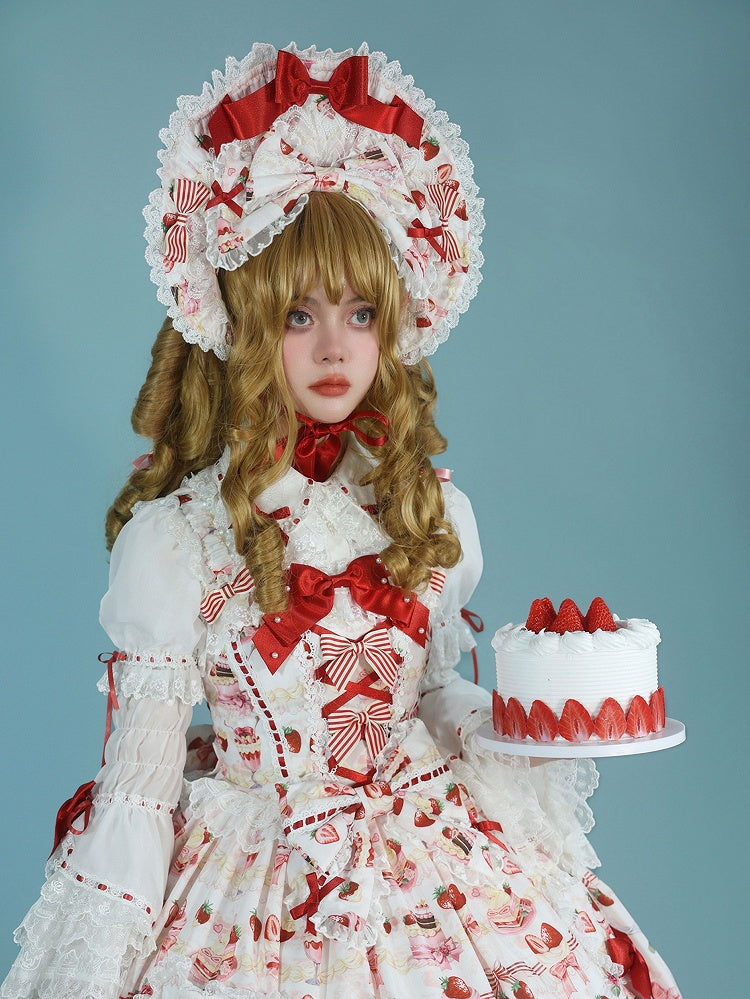 ロリータ ピンク イエロー ホワイト スイートボンネット /