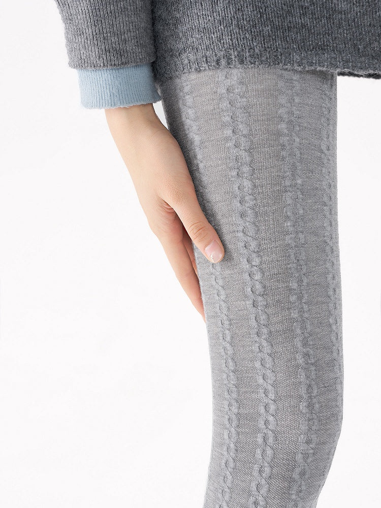Knit Tights Thermal Cable 4-Color