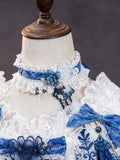 Choker Blau und Weiß