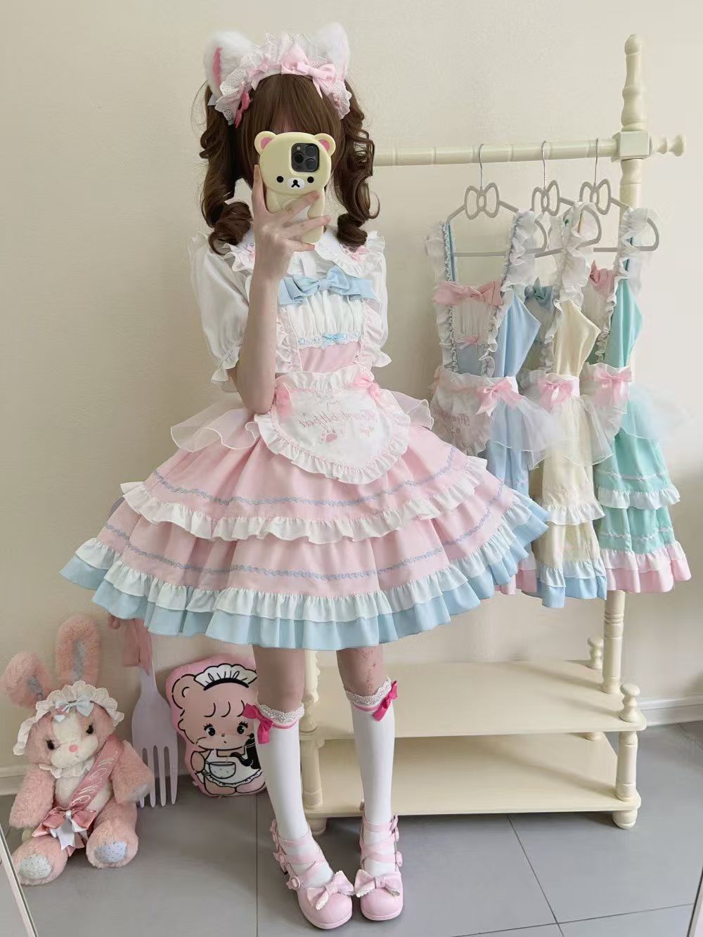 Lolita Cat Ear Story Sweet JSK Suspender Dress
