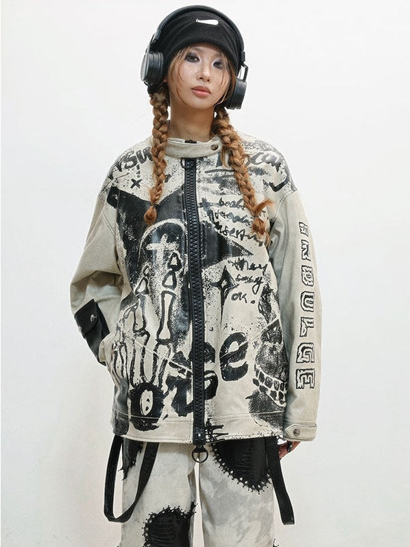 Letter Jacket Punk - Grey