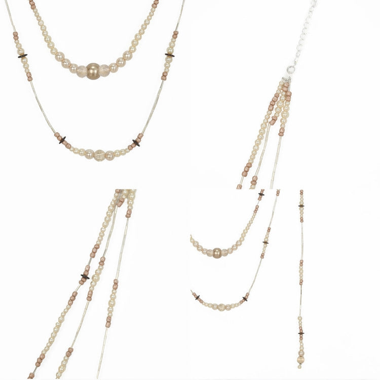 レイヤードネックレス ロマンティックゴスビーズ