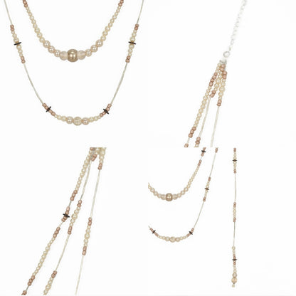 レイヤードネックレス ロマンティックゴスビーズ