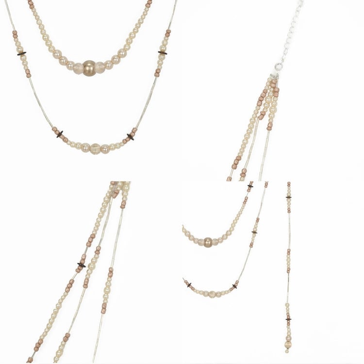 Goth Beaded Romantic Necklace Layered