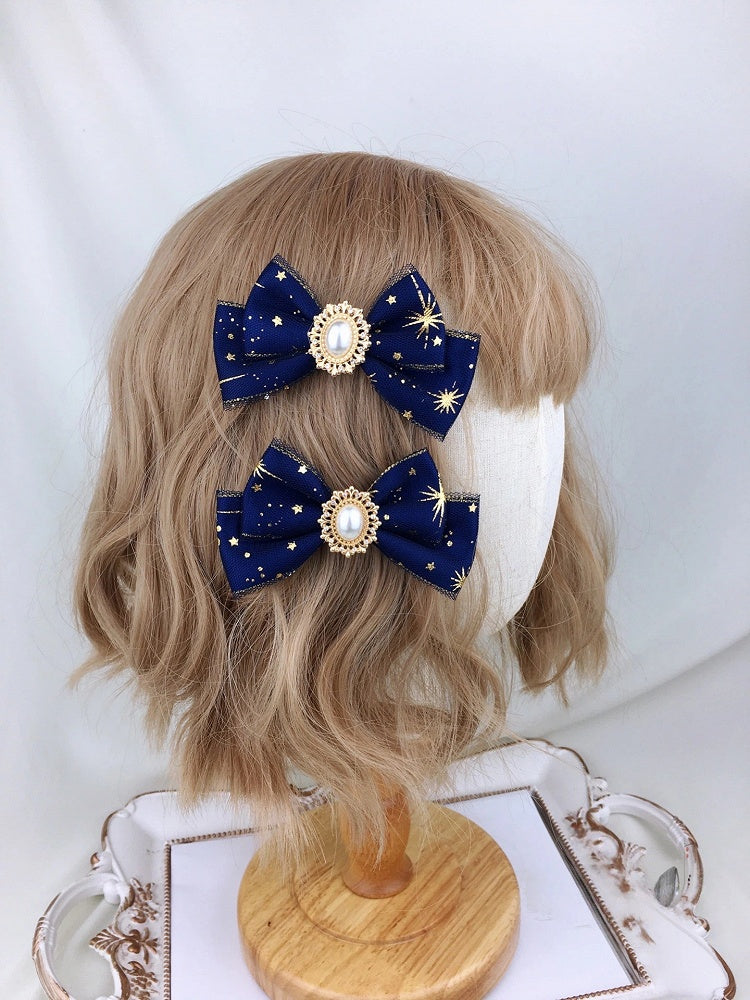 Starry of Hair Clips/Brooches Bow 2 (Set