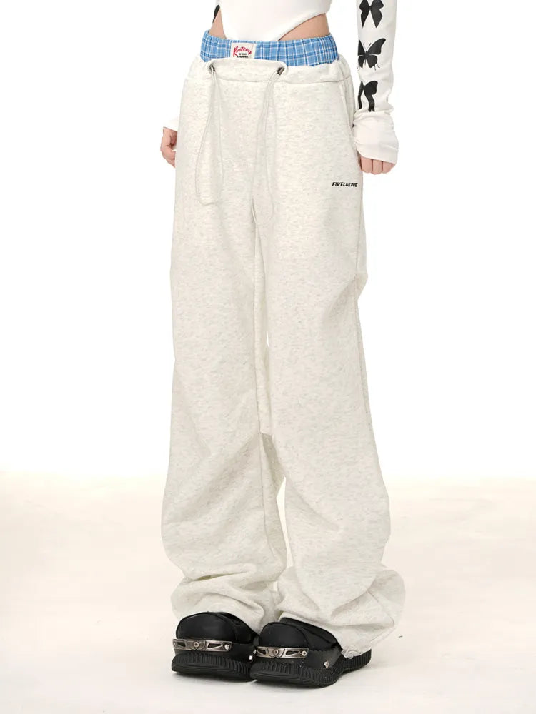 Blokette Hose Core Blue Waistband Grau/Dunkel Hell Kariert