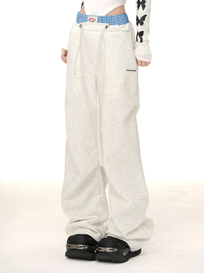 Blokette Hose Core Blue Waistband Grau/Dunkel Hell Kariert