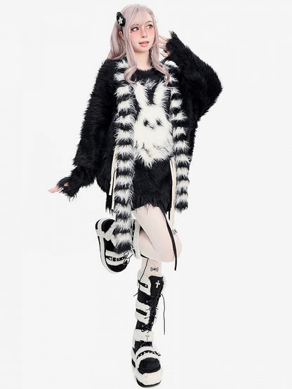 バニーゴースト ブラック ルーズセーター