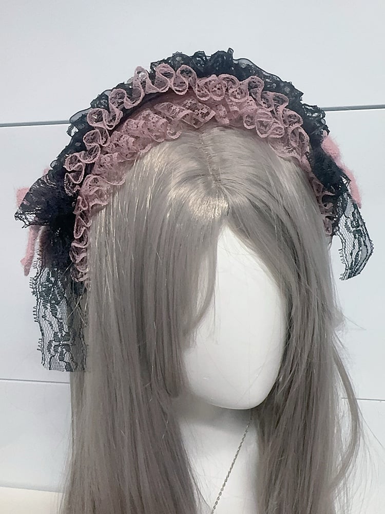 Jirai Kei Strass und Schleife Akzente Spitze KC