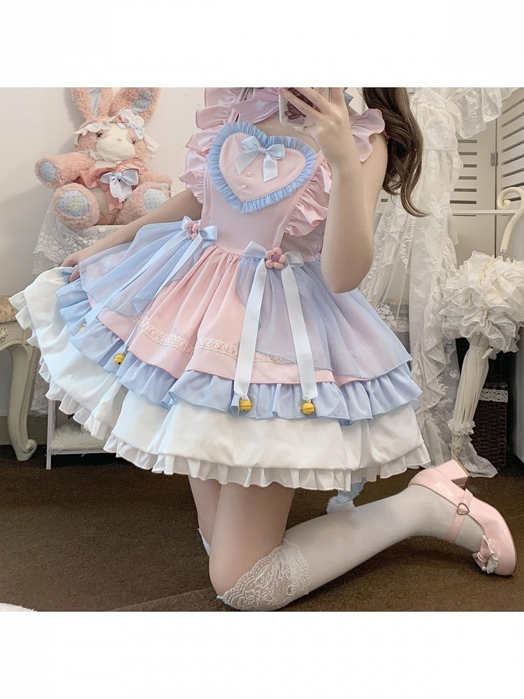 Pink Bow JSK with Ruffled Accents - Miss Han